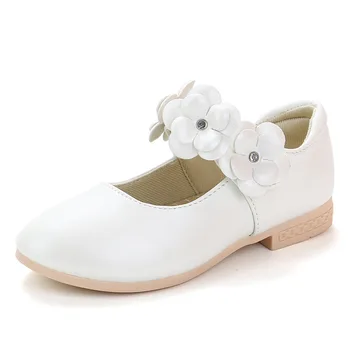 

Children Shoes 2020 Party Shoes For Girls Kids School Dresses Spring Fashion Flower Princess Leather Shoe 3 6 8 9 10 11 12 Years