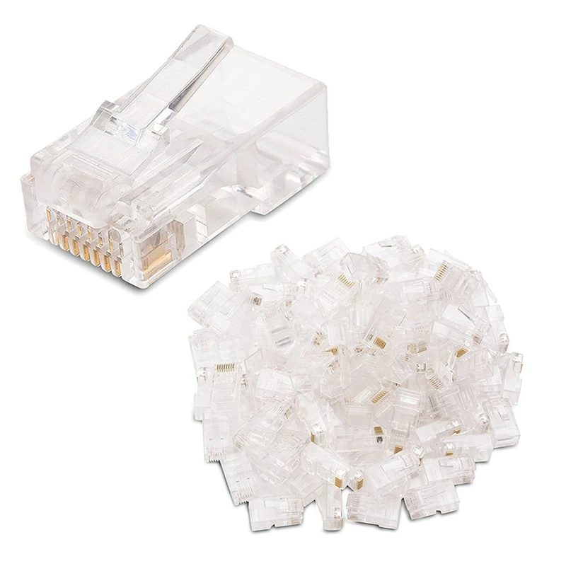 

Promotion! 100-Pack Cat 6 RJ45 Modular Plugs for Stranded UTP Cable