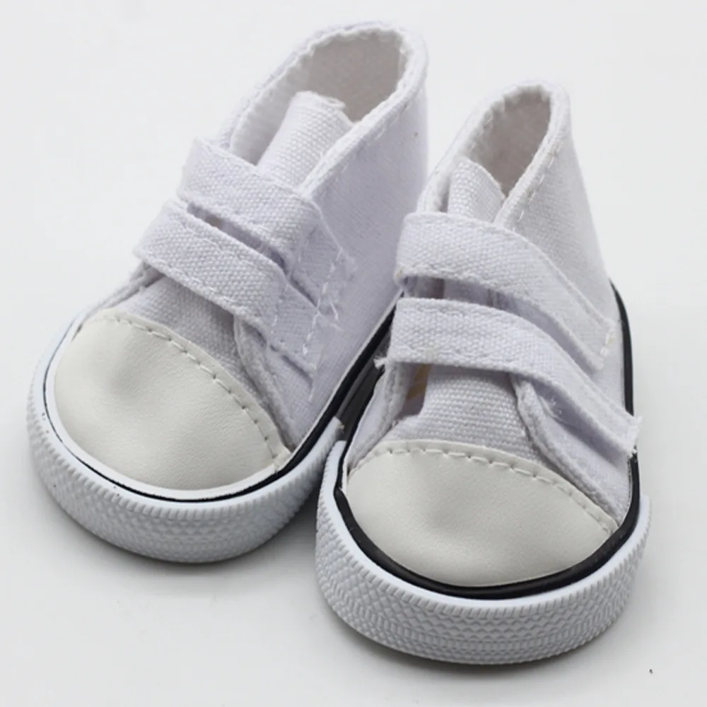 Лучшие Sale1 пара 7 см парусиновая обувь для куклы BJD модная мини обувь для куклы для России DIY кукла ручной работы аксессуары для куклы - Цвет: Белый