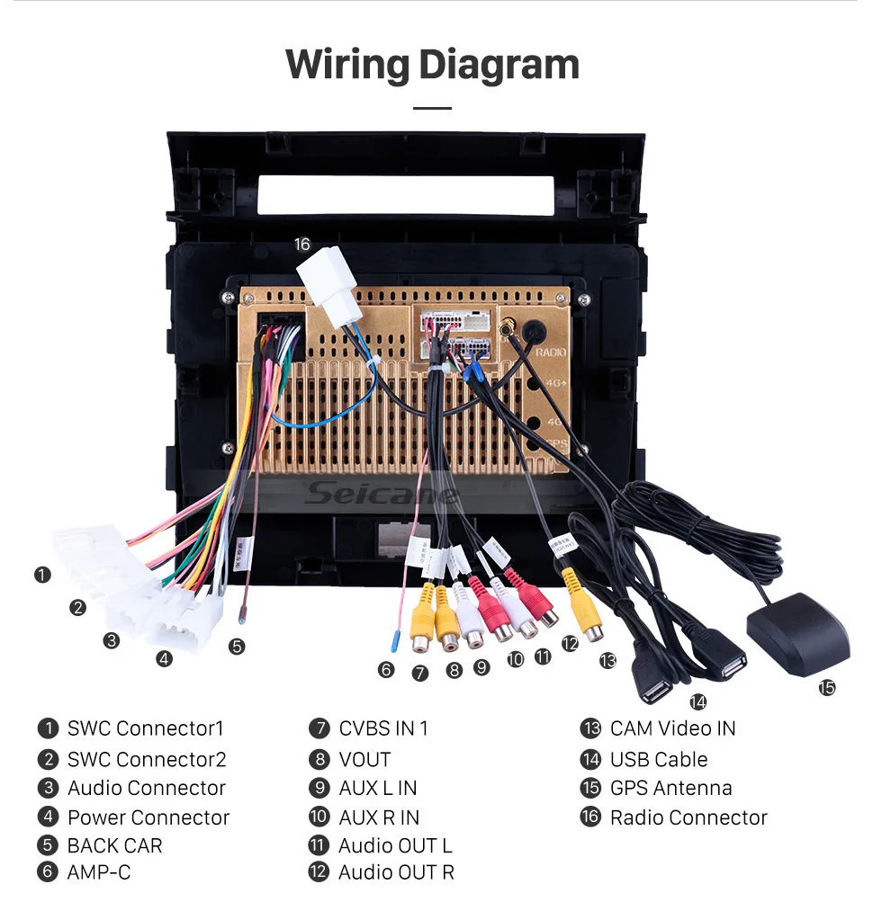 Sale Seicane 10.1" Auto Radio Android 9.0 Multimedia Player for 2007-2017 Toyota Cruiser FJ Car GPS Navi Steering Wheel Control 17