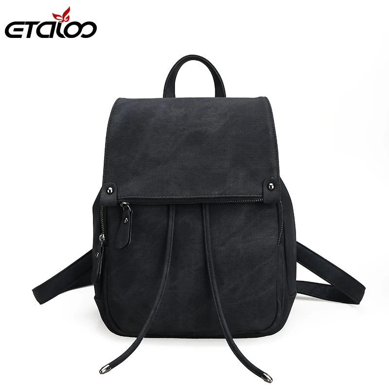  2020 College Wind Backpack Shoulder Bag PU Leather Women's bag fashion ladies backpack Mochila Esco - 32847972208
