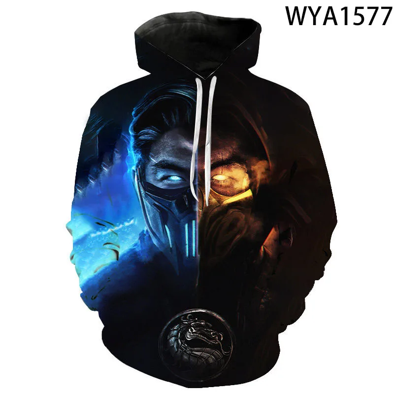 Новинка 2020 3D толстовки Mortal Kombat для мужчин женщин детей свитшоты уличная одежда