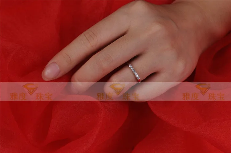 TR006 обручальное кольцо с 7 камнями sona lab Gem для женщин, блестящее обручальное кольцо из стерлингового серебра, набор обручальных колец, браслет вечности