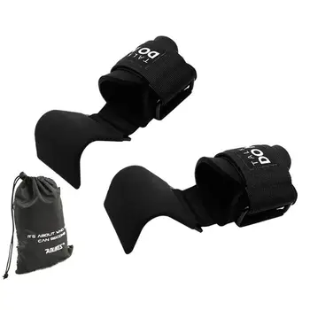 

Mounchain Weight Lifting-Hook Hand-Bar Wrist Straps Glove Weightlifting Strength Training Gym Fitness Hook Weight Lifting Gloves