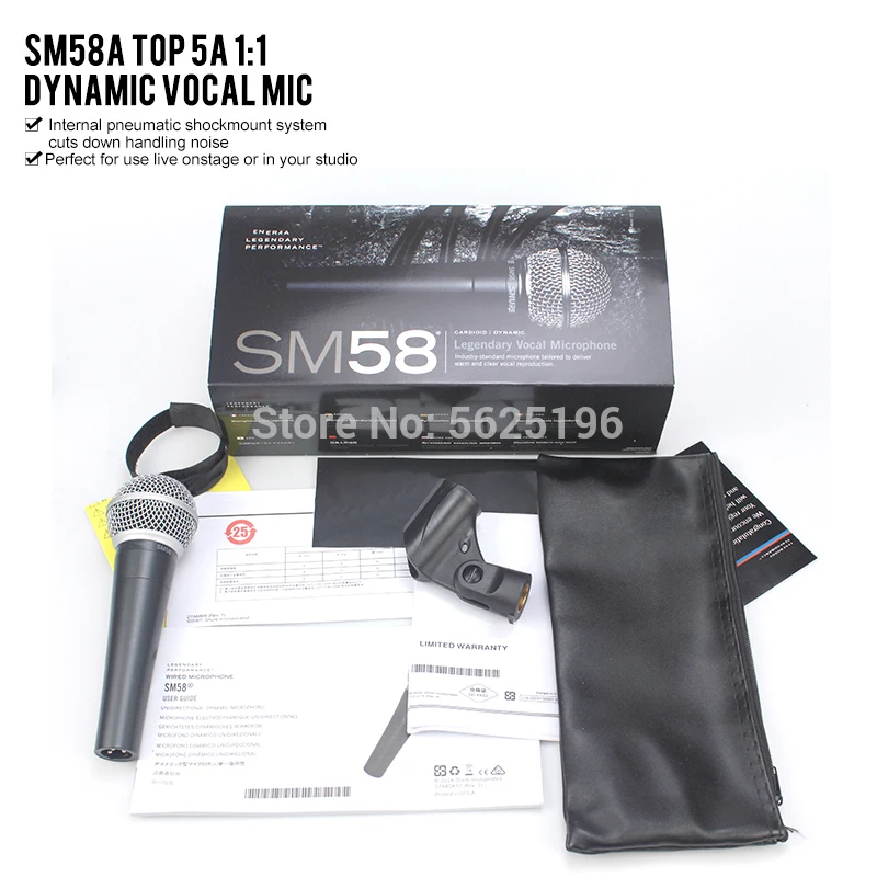 Профессиональный микрофон SM58S/SM58 SM58-LC SM/58 для прямых трансляций shure караоке |