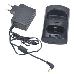 Charging Station 1+1 Desktop Charger with AC adapter for Sepura STP8000 STP8100 STP8038 STP9000 stp9100 STP9x00 SC20 SEP8040