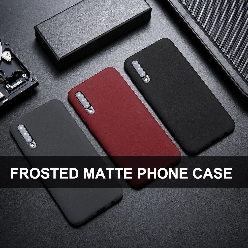 LAPOPNUT Soft Silicone Frosted Matte Cover Case for Samsung Galaxy A51 A71 A70 A50 A40 A20e A20 A30 A10 J6 J5 J3 A8 A6 A5 A3 |
