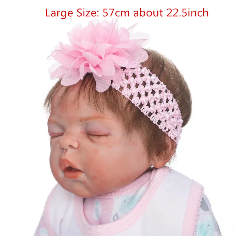 22,5 ''дюйма 57 см Симпатичные Reborn Baby Doll игрушечный олень, детский приятель кукла мягкая силиконовая виниловая реальные сенсорные игрушки 19 дюймов Детские куклы игрушки для детей, подарок на день рождения