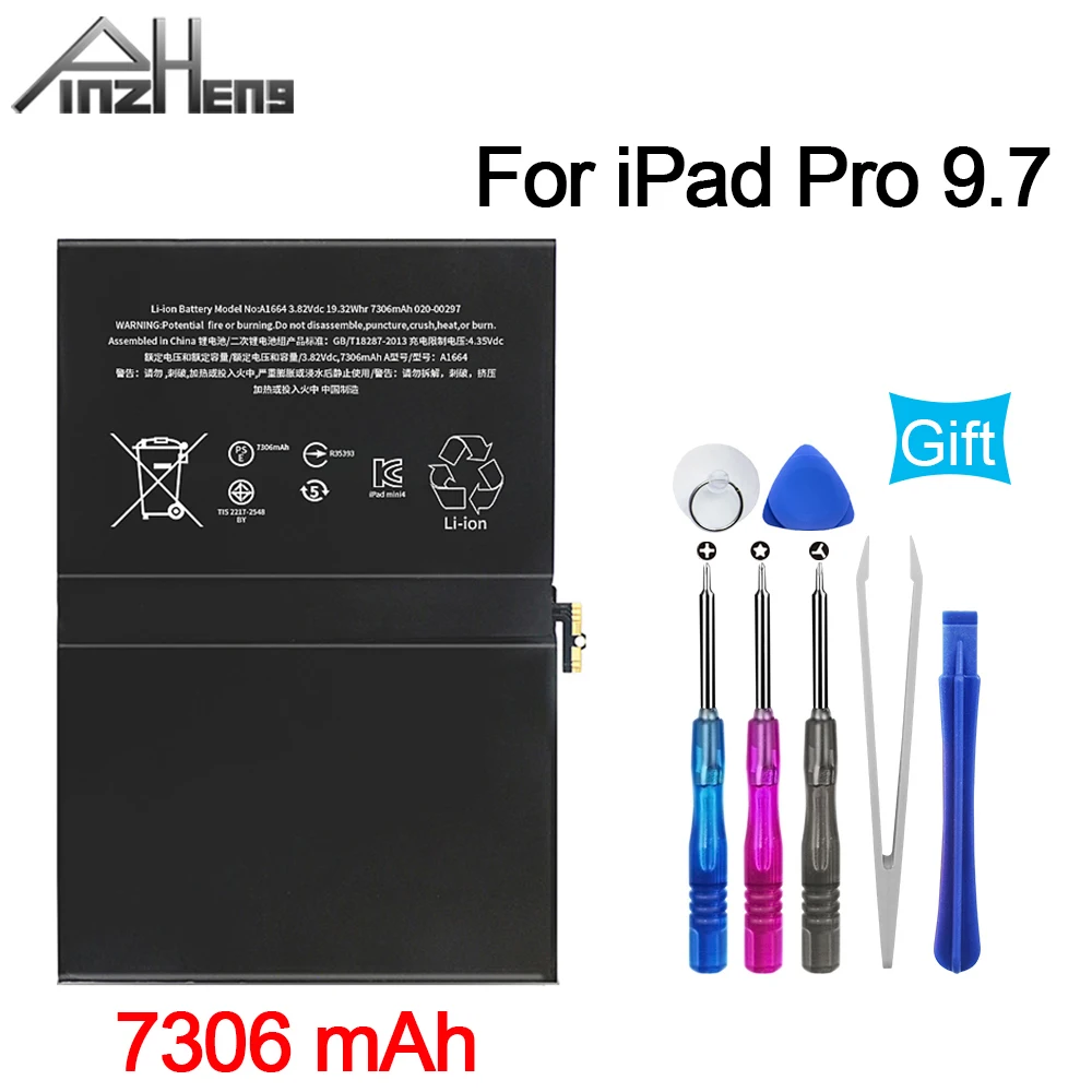 Compra PINZHENG-Batería de tableta de 7306mAh, para Apple iPad Pro 9,7 ''de alta capacidad, A1673, A1674, A1675 exoDNbOGx