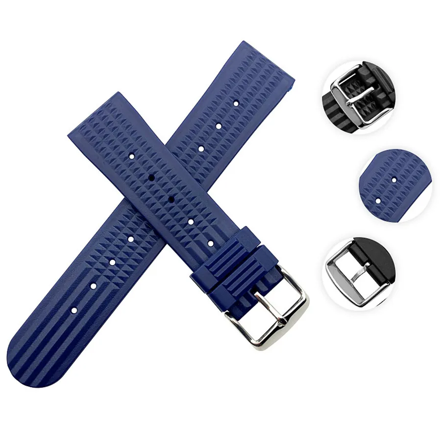 Сменный силиконовый резиновый ремешок для часов Seiko SKX007 SKX009 SKX011 сменный Браслет