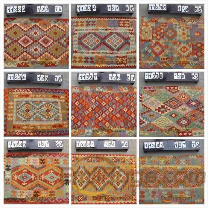 

triped kilim rug Traditional Vintage handmade Afghan 100% wool nordic decor gc131yg13