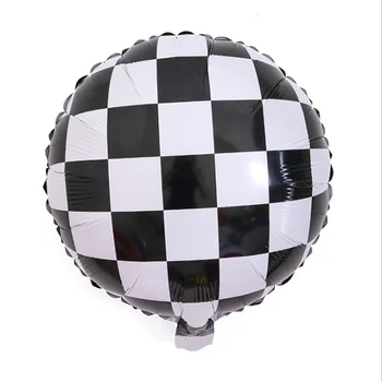 

5 pcs 18 Inch Black And White Striped Balloons Checkered Aluminum Foil Balloons Wedding Birthday Party Decoration Balloons