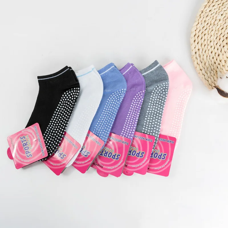 Women High Quality Pilates Socks Anti-Slip Breathable Backless Yoga Socks Ankle Ladies Ballet Dance Sports Socks for Fitness Gym