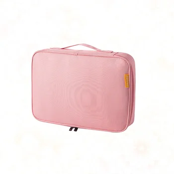 

1Pc Large Capacity Storage Bag File Document Bag Portable Passport Certificate Organizer Storage Pouch (Pink)