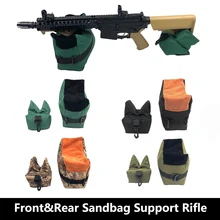 Передняя и задняя опорная сумка для винтовки с красной точкой, Сумка с песком для прицела без песка, снайперская подставка для мишени, аксессуары для охотничьего оружия Передняя и задняя опорная сумка для винтовки с красной точкой, Сумка с песком для прицела без песка, снайперская подставка для мишени, аксессуары для охотничьего оружия
