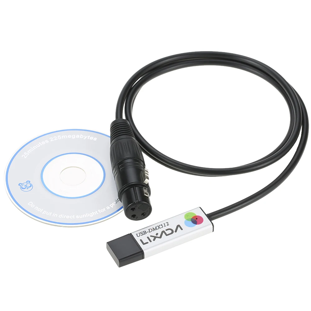 Кабель контроллера ссветильник Lixada USB адаптер интерфейса DMX светодиодный DMX512