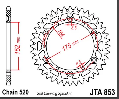 Для Yamaha задние звездочки YZ125 IT250 WR250 YZ250 YZ400 YZ490 YZ100 MX250 TT250 TT350 MX400 YZ465 WR500 TT-R250 WR200 WR400