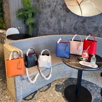 

Sasa Split Bag Christmas Totes HandBags Bucket Shoulder Bag for Christmas Gift