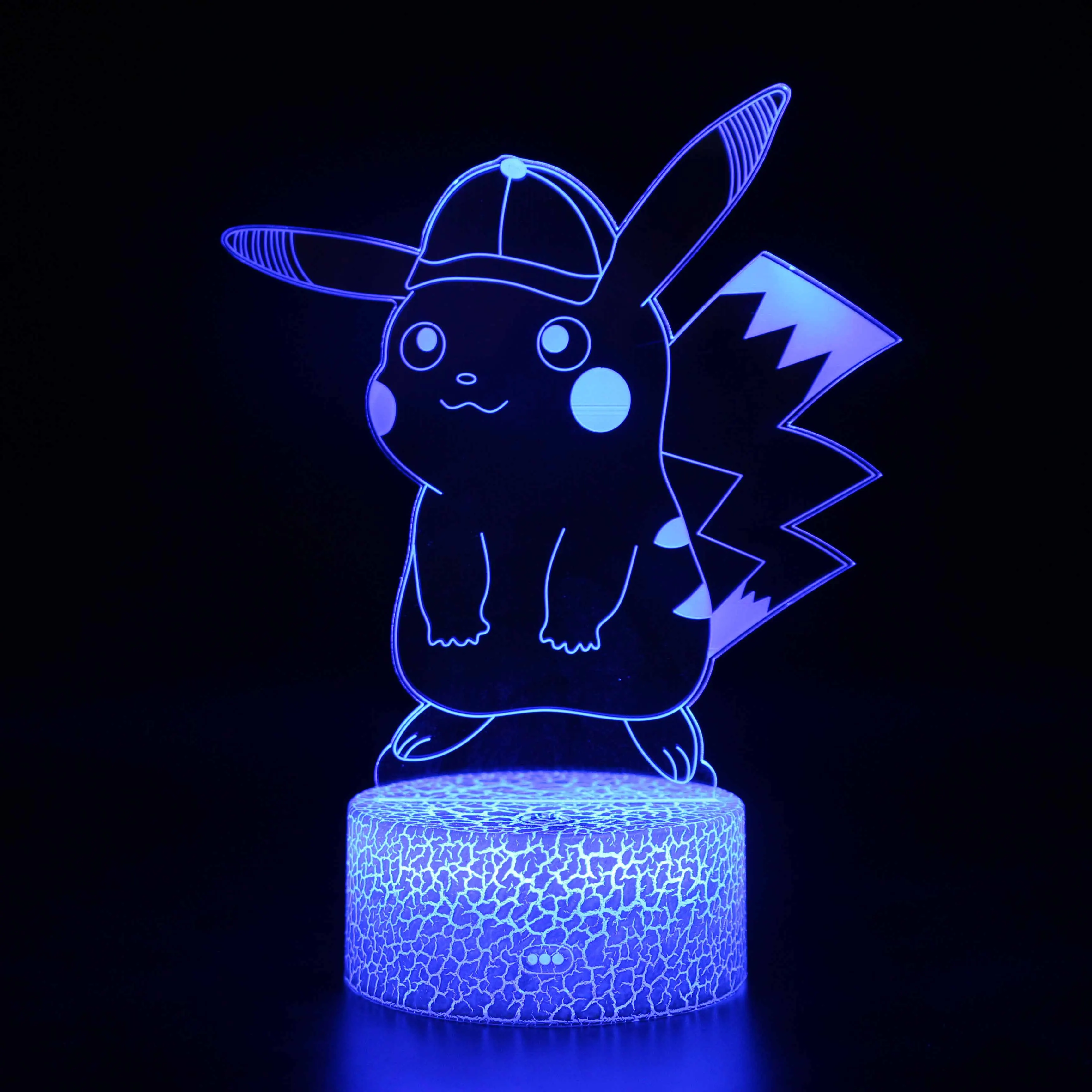 3D ночсветильник TAKARA TOMY Pokemon Pikachu с дистанционным управлением креативная цветная