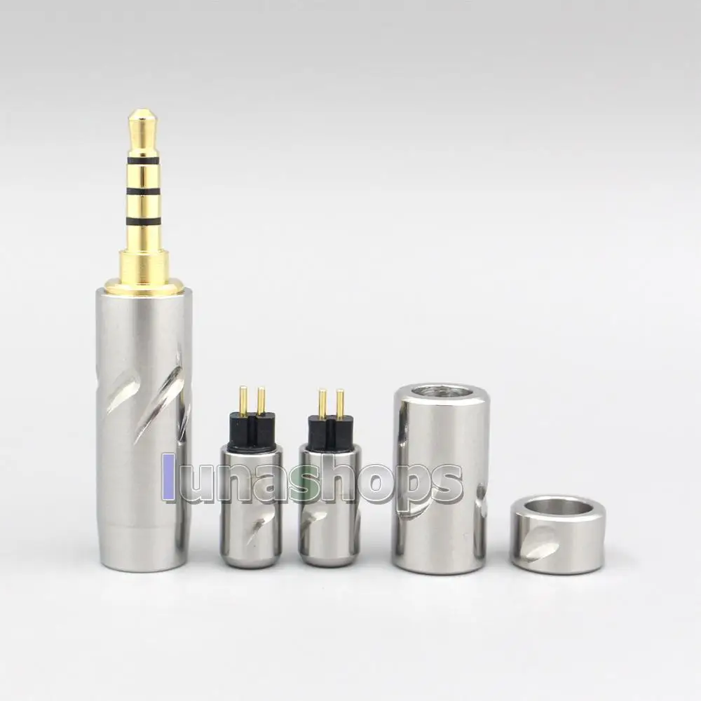 

LN007061 High Quality Stainless Steel 3.5mm 2.5mm 4.4mm + Splitter + Slider + 0.78mm Pins Kits Male Custom DIY Adapter Plugs