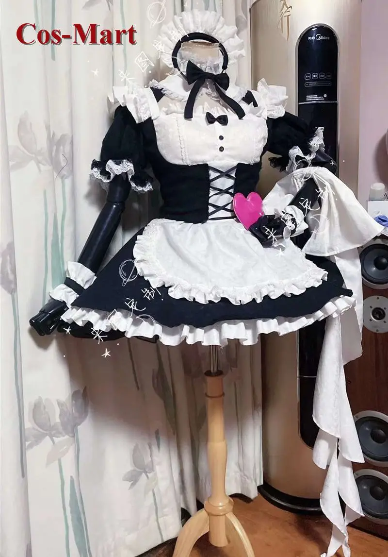 

Cos-Mart Anime Vtuber Shiina Yuika Cosplay Costume Gorgeous Sweet Maid Uniform Activity Party Role Play Clothing Custom-Make