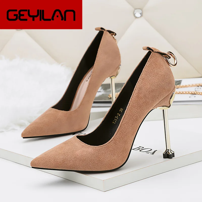

2020 Luxury Brand Women Pumps Pointed Toe Flower Heel Wedding Shoes Women Elegant Flock Design High Heels Ladies Pumps