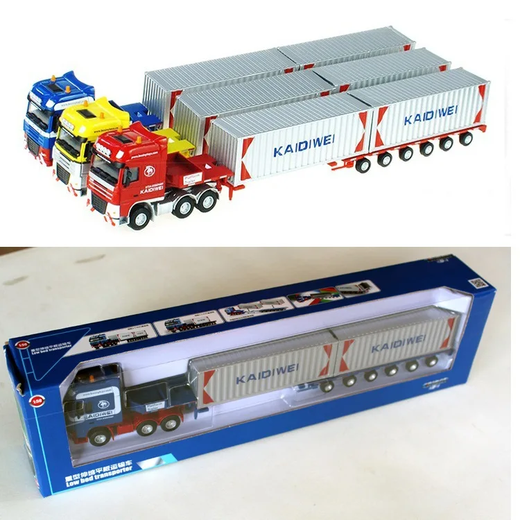 

Truck Trailer Cadeve 625022 Alloy Freight Truck Model Heavy Duty Telescopic Tablet Transportation Container Boxed