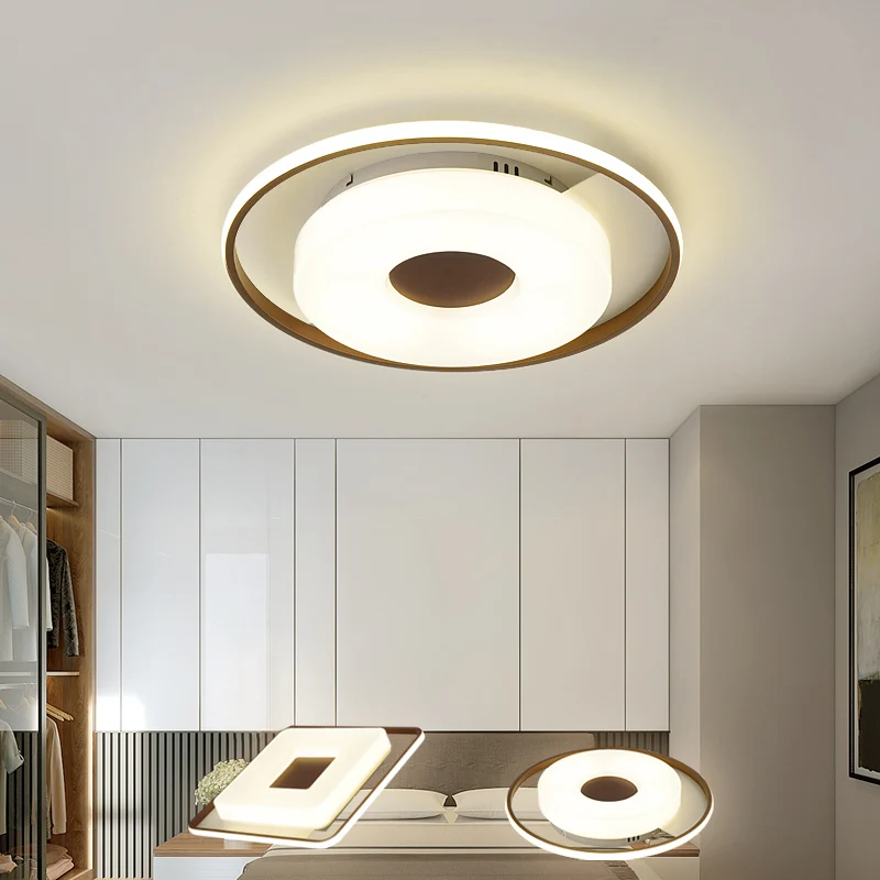 

Modern LED Ceiling Lights For Living room Bedroom 110V 220V lustre Avize Round Square Ceiling lamp with Dimming