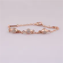 Браслет из стерлингового серебра 925 пробы Белый Циркон CZ регулируемый браслет розовое золото любовь pod браслет подарок на день рождения