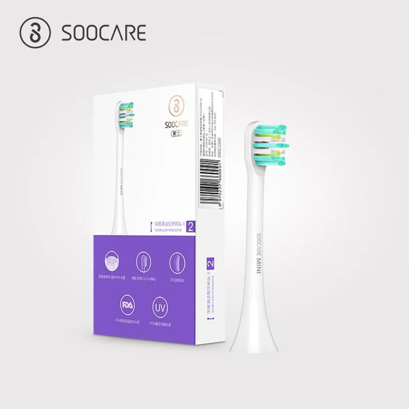 Oiginal Xiaomi Soocare X3 2 шт. SOOCAS сменная электрическая головка зубной щетки для SOOCAS/Xiaomi Mijia