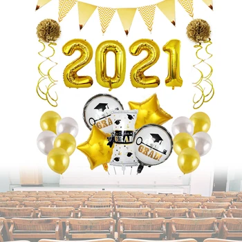 

2021 Happy Graduation Foil Balloons Happy Graduation With Aluminum Balloons Party Home Decoration Christmas Balloon