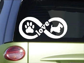 

Scottie Scottish Terrier Infinity sticker 4 x 8.5 inch Scotty dog decal window Sticker