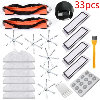 

33PCS/Set Roller Brush Filter Kit For Roborock S50 S51 Vacuum Cleaner Accessory High Quality Cleaning Brushes Replacement