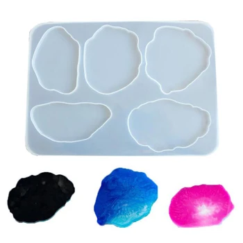 

Reusable Kitchen Silicone Mold Art Pendant Craft Jewelry Making Accessories DIY Coaster Decorative Ornaments Cup Tray Irregular