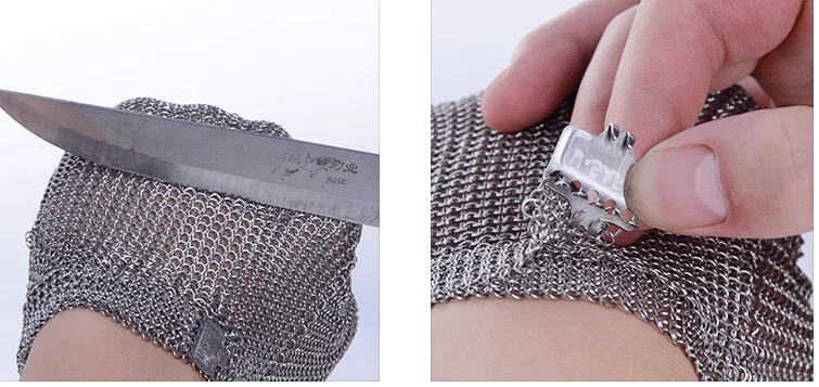 Все из нержавеющей стали без ткани-Chainmail Mesh Мясник Перчатки-Размеры XXS до XL