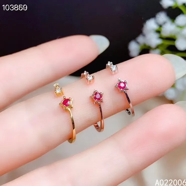 

KJJEAXCMY fine jewelry 925 sterling silver inlaid natural ruby ring delicate new female luxury support test hot selling