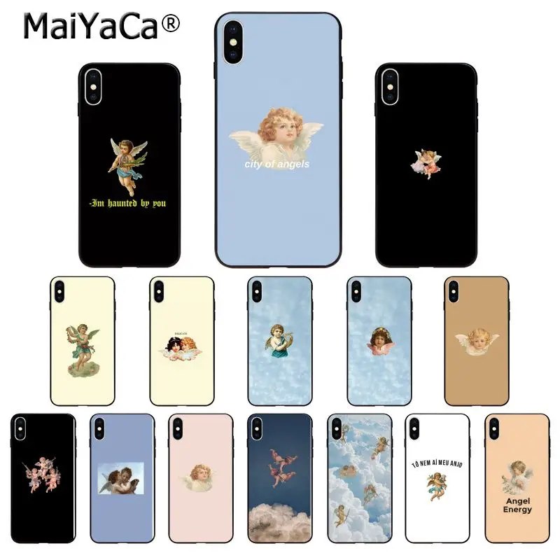 Мягкий высококачественный чехол MaiYaCa Renaissance angels Cupid из ТПУ для телефона Apple iPhone 8 7 6 6S Plus X XS MAX 5 5S SE XR