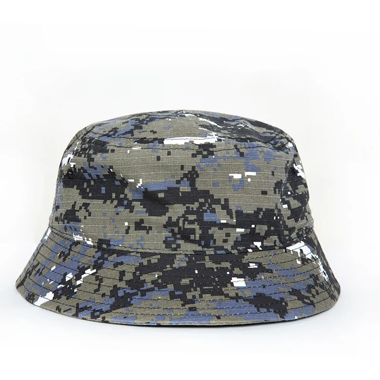 

New Style Camouflage Cowboy Series Retro Flat Roof Large Brimmed Children Adults Fisherman Hat Versatile Baby Fashion-Style Buck