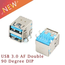 5 шт. высокоскоростной USB двойной 3,0 разъем 90 градусов USB 3,0 разъем для зарядки Женский Тип AF для ноутбука ноутбук компьютер