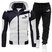 

PUMbA Men Winter Spring Tracksuit Hoodies+Pants Sets Fleece Casual Jacket Sportswear Coats Male Streetswear Coat Oversized Suits
