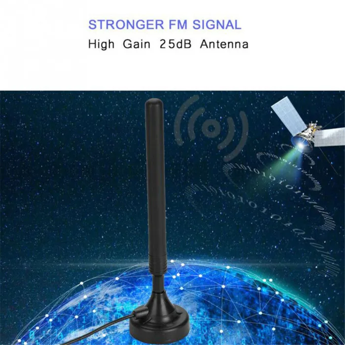 25dB High Gain Sensitivity FM Radio Antenna for Household Home Low Floor Tone-up GT66