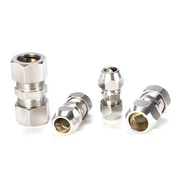 

Compression Ferrule Tube Fitting Brass Pipe Double Fast Twist Card Set Copper Joints Tubing Nut Lock Double Straight 5 Same