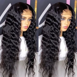 30 Inch 13x4 Loose Deep Wave Wig Frontal Perruque Bresillienne Lace Wig Closure Wig Human Hair Wigs 4x4 Full Lace Front Wig