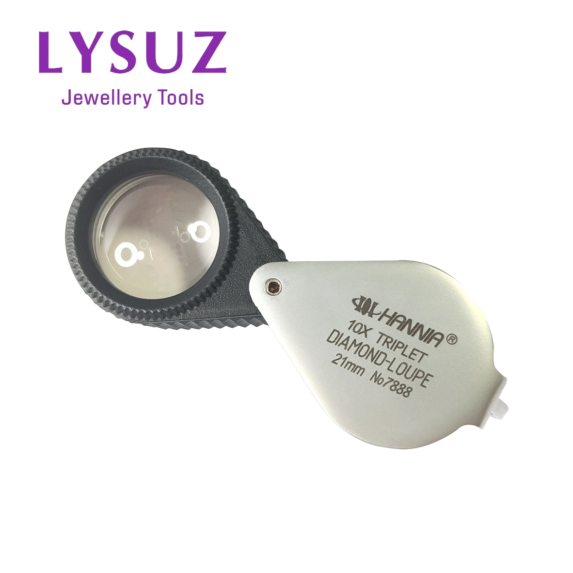 10x LED Jewelers Loupe, Hastings Triplet , 21mm, Genuine Leather Case