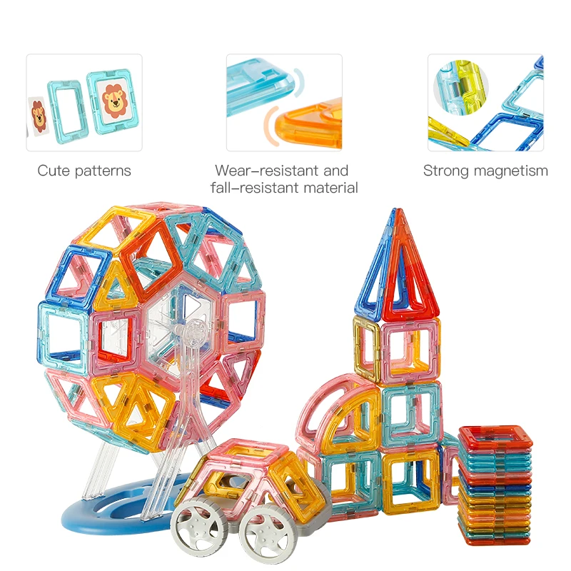 Beiens магнитные игрушки для детей, магнитные строительные блоки для детей, Магнитный конструктор, игрушка-конструктор, детские головоломки, развивающие, сделай сам, подарок