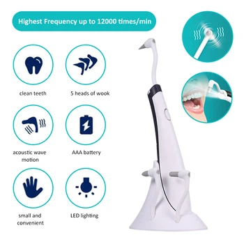 

Electric Ultra-Sonic Acoustic Toothbrush Vibration Tooth Cleaner LED Light Scaler Tooth Calculus Remover Teeth Whitening