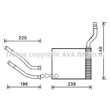 Радиатор Отопителя Ford: Galaxy(06-) 1.6 I 16v Turbo() Ava арт. FD6464