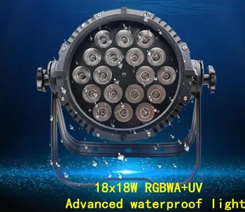 

8pcs 18x18W 6in1 LED waterproof par light RGBW IP65 waterproof led outdoor lighting DMX512 professional outdoor waterproof light