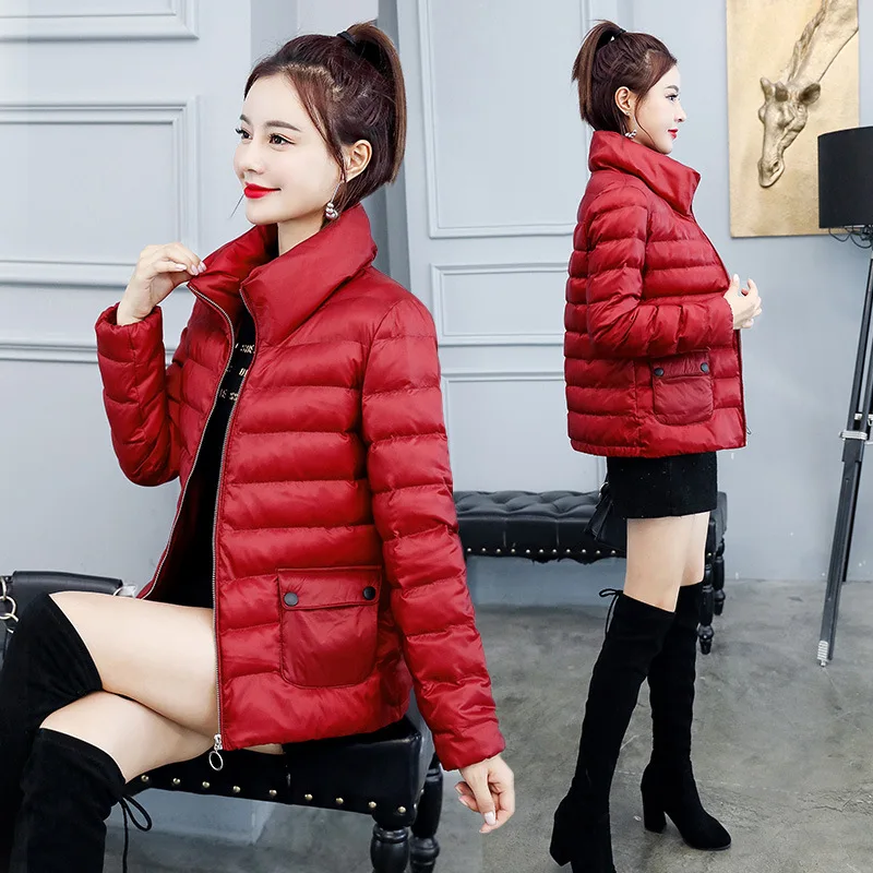 

2019 Winter New Style Elegant Commuting WOMEN'S Dress-Style New Style Short Cotton-padded Clothes