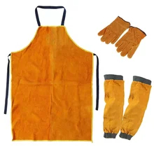 Vêtements de travail en cuir | Tablier de soudage robuste pour jardinage, manches gants de Protection anti-épines, travail de sécurité, glaçiers forgeron